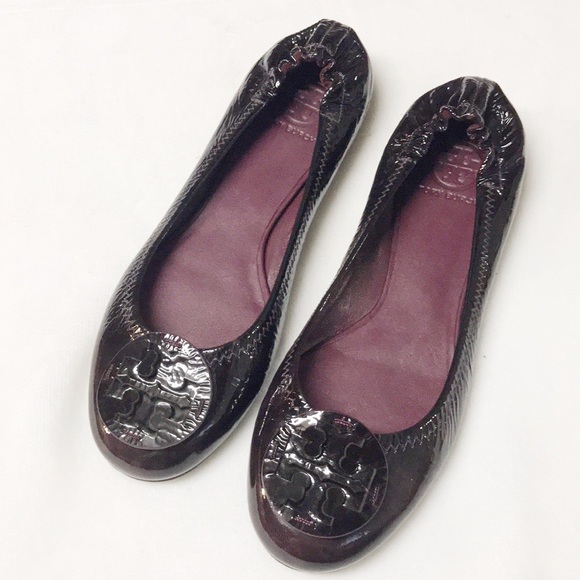 Tory Burch Shoes - Tory Burch Reva patent leather purple flats 10M